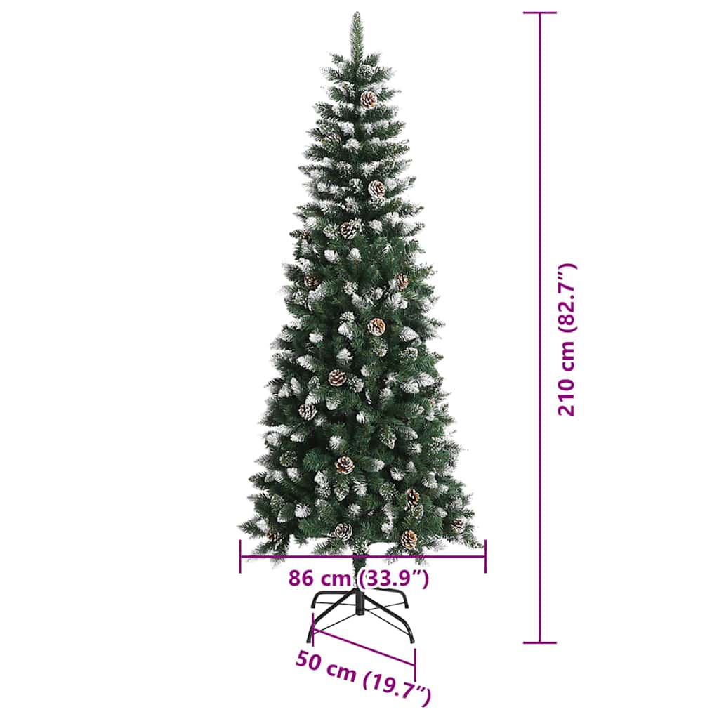 Umjetno božićno drvce Zelena 210 cm PVC, plastika i čelik