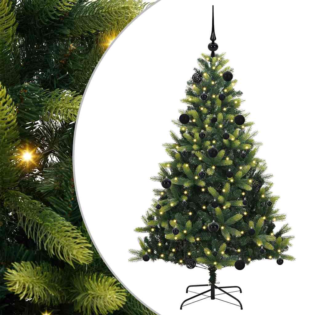 Umjetno rasklopivo božićno drvce 150 LED-a Zelena 150 cm