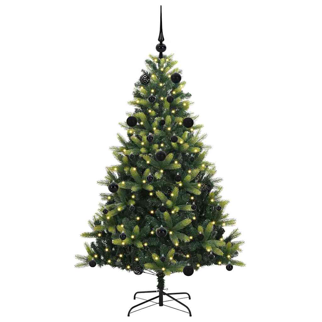 Umjetno rasklopivo božićno drvce 150 LED-a Zelena 150 cm