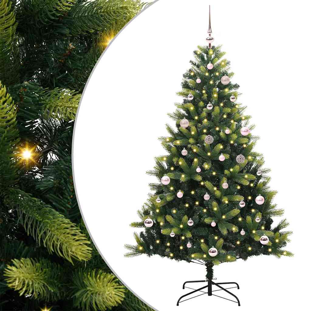 Umjetno rasklopivo božićno drvce 150 LED-a Zelena 150 cm