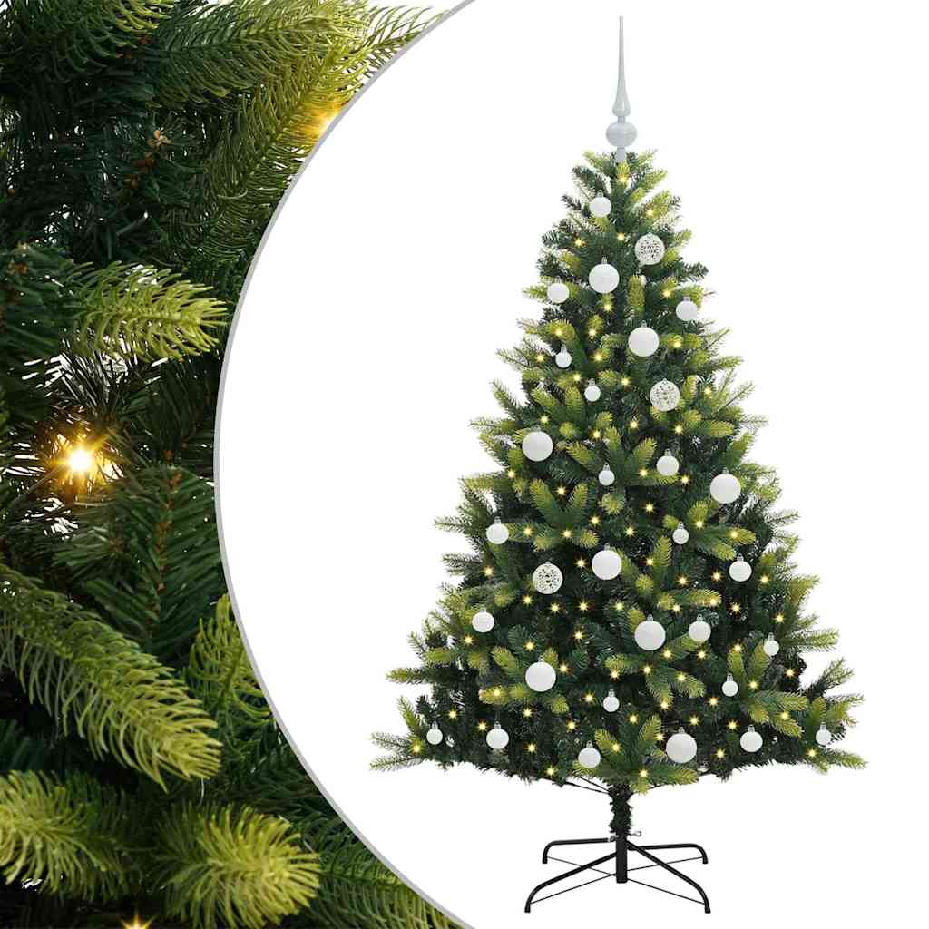 Umjetno rasklopivo božićno drvce 150 LED-a Zelena 150 cm