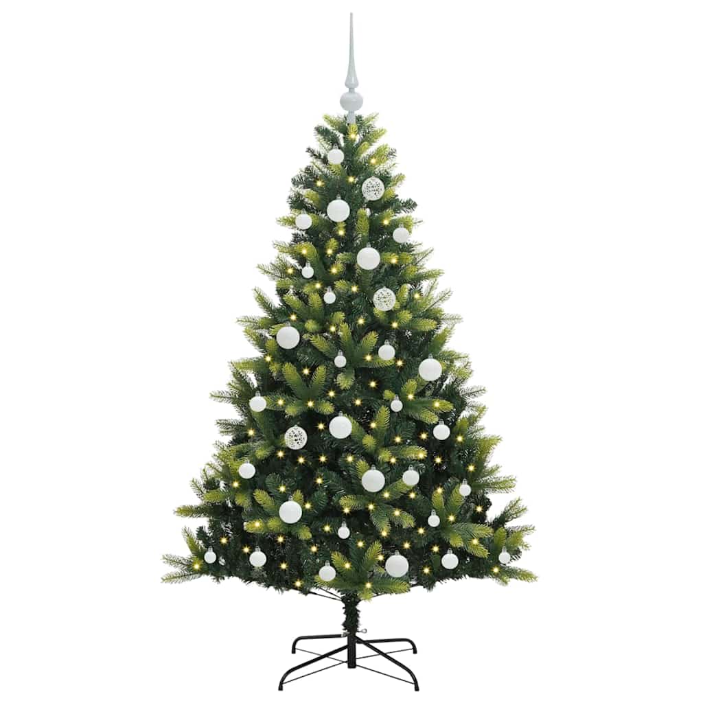Umjetno rasklopivo božićno drvce 150 LED-a Zelena 150 cm