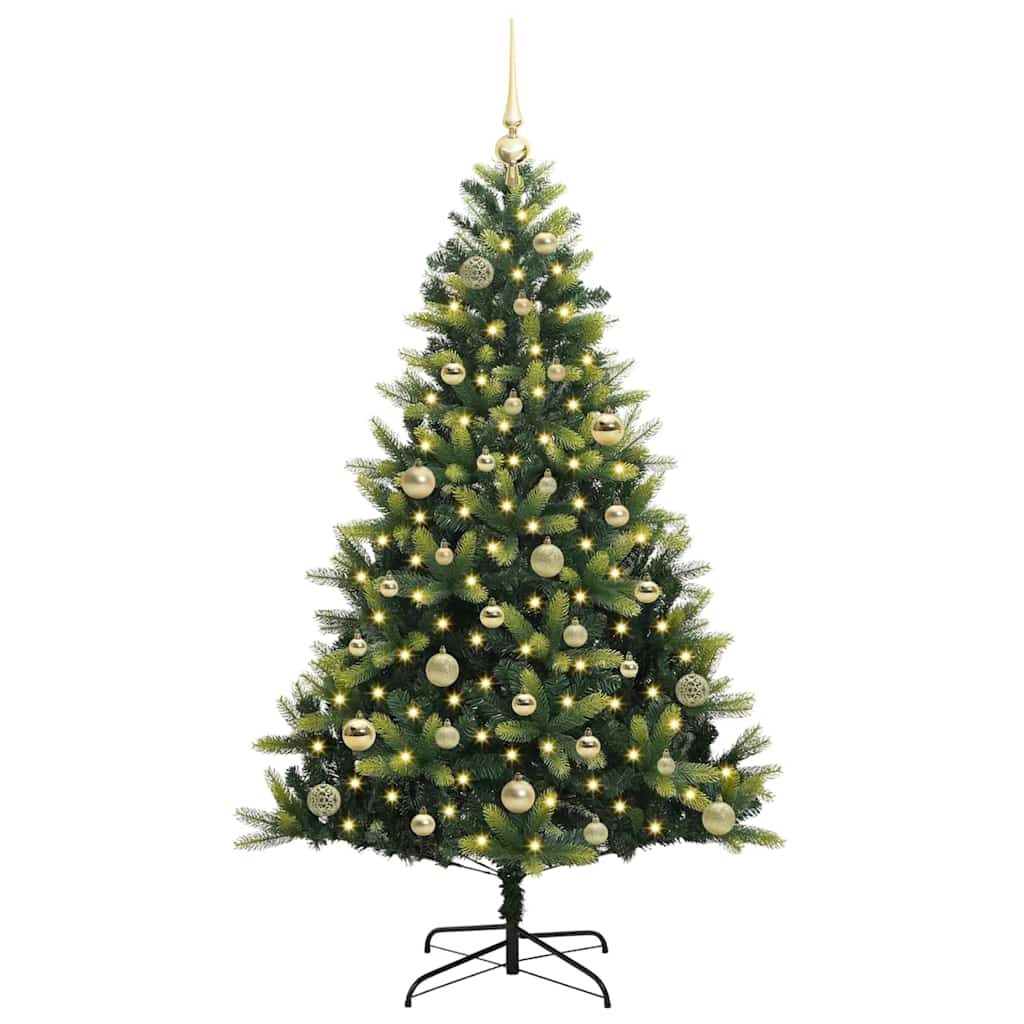 Umjetno rasklopivo božićno drvce 150 LED-a Zelena 150 cm