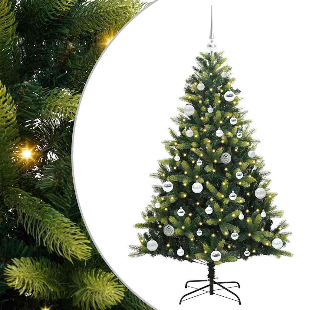 Umjetno rasklopivo božićno drvce 150 LED-a Zelena 150 cm