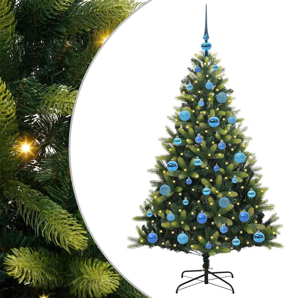 Umjetno rasklopivo božićno drvce 150 LED-a Zelena 150 cm