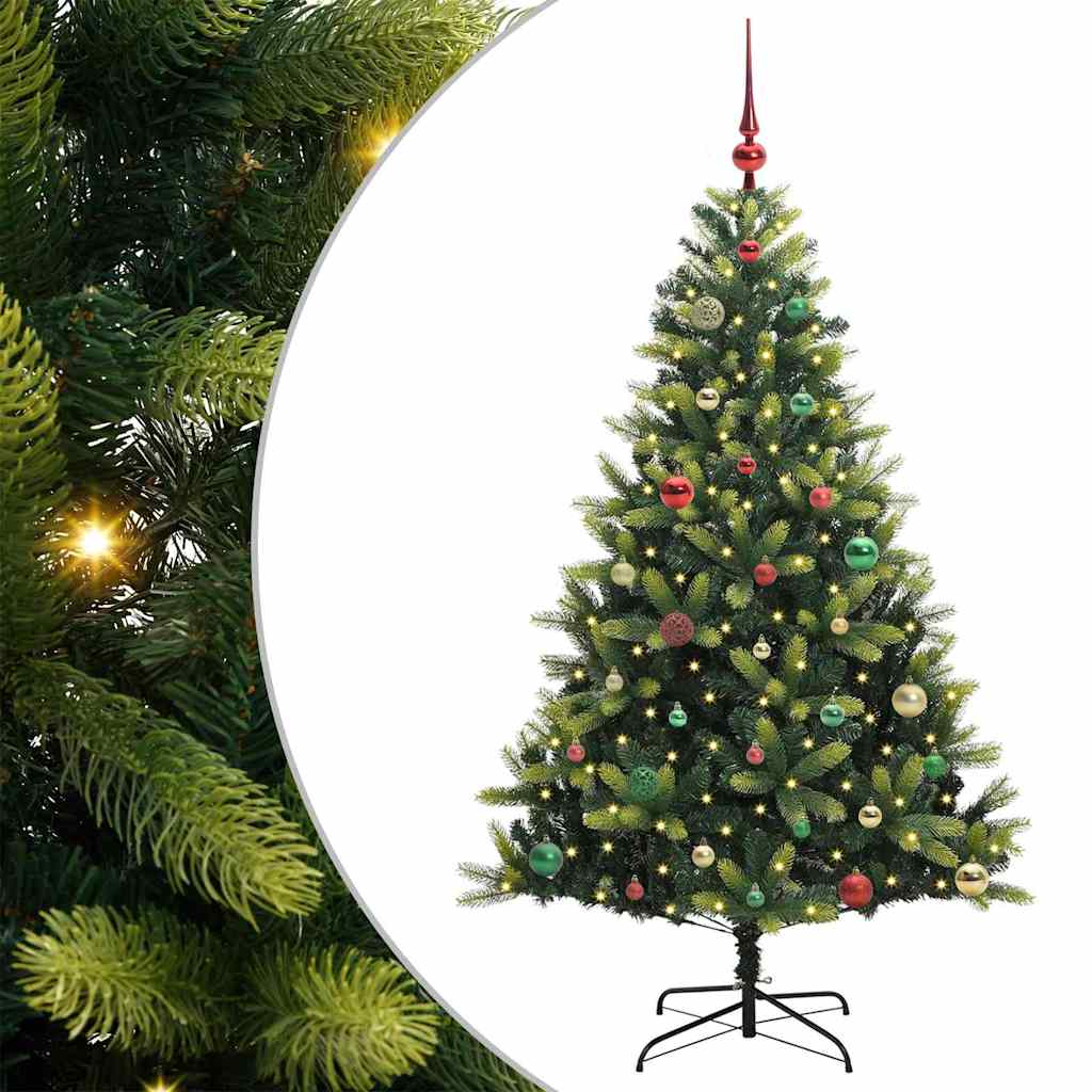 Umjetno rasklopivo božićno drvce 150 LED-a Zelena 150 cm