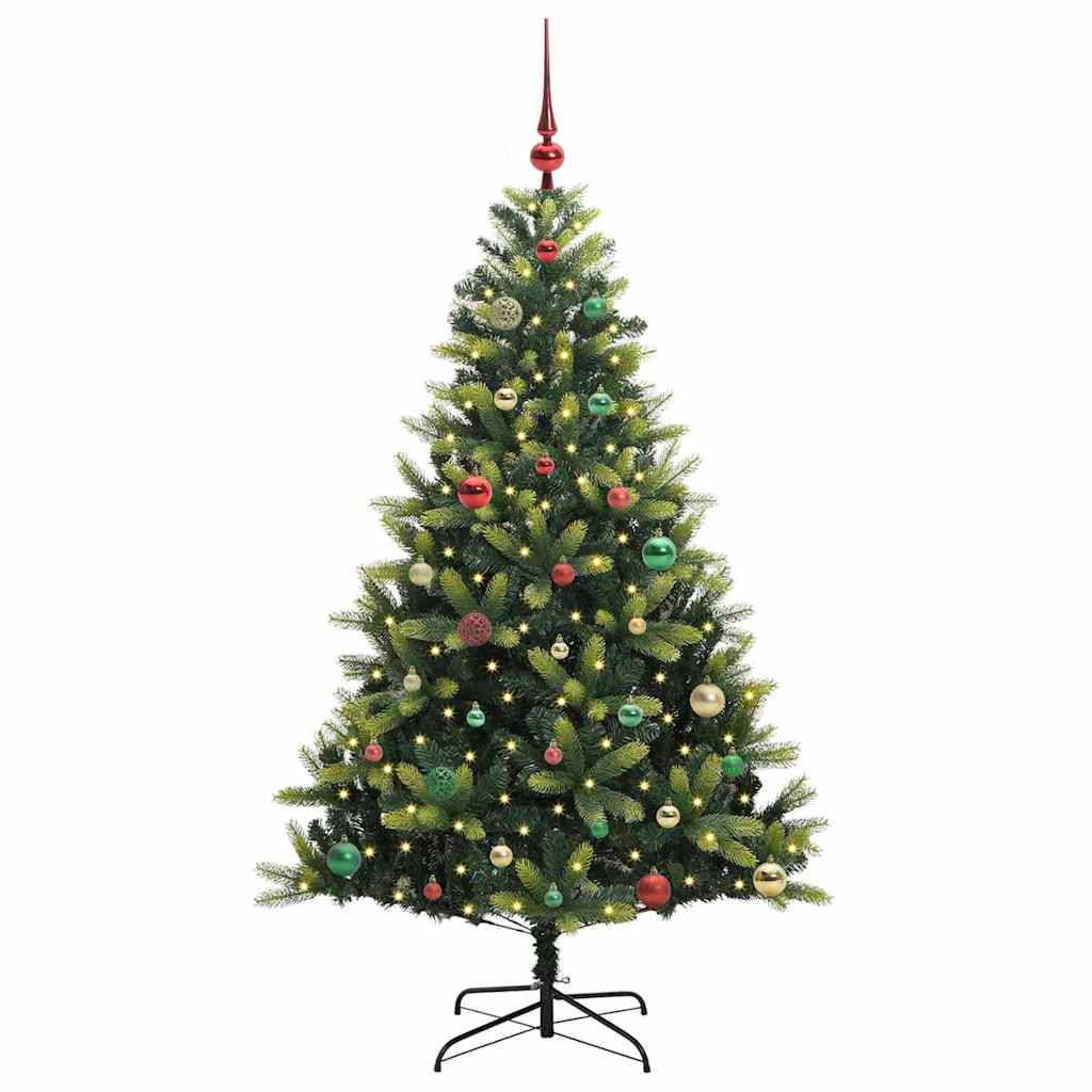 Umjetno rasklopivo božićno drvce 150 LED-a Zelena 150 cm