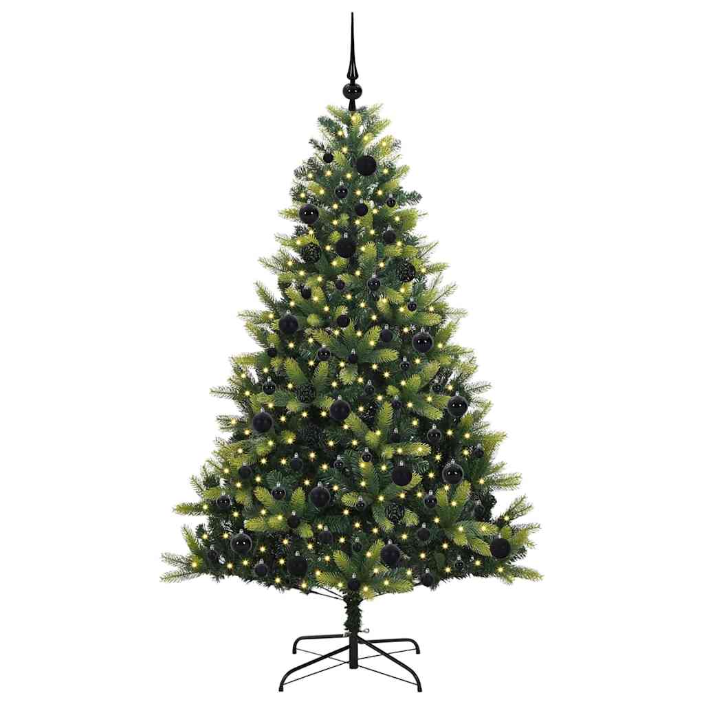 Umjetno savitljivo božićno drvce s 300 LED dioda Zelena 180 cm