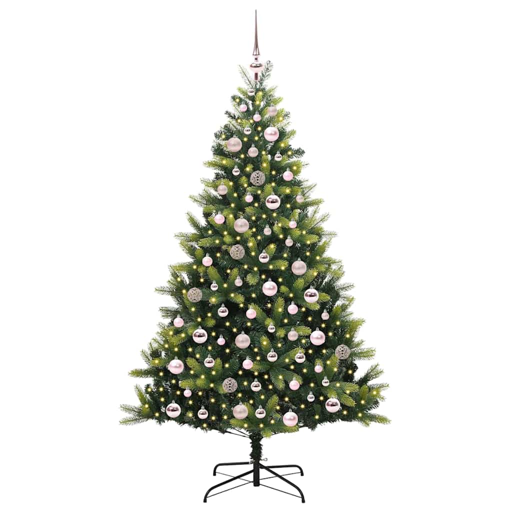 Umjetno savitljivo božićno drvce s 300 LED dioda Zelena 180 cm