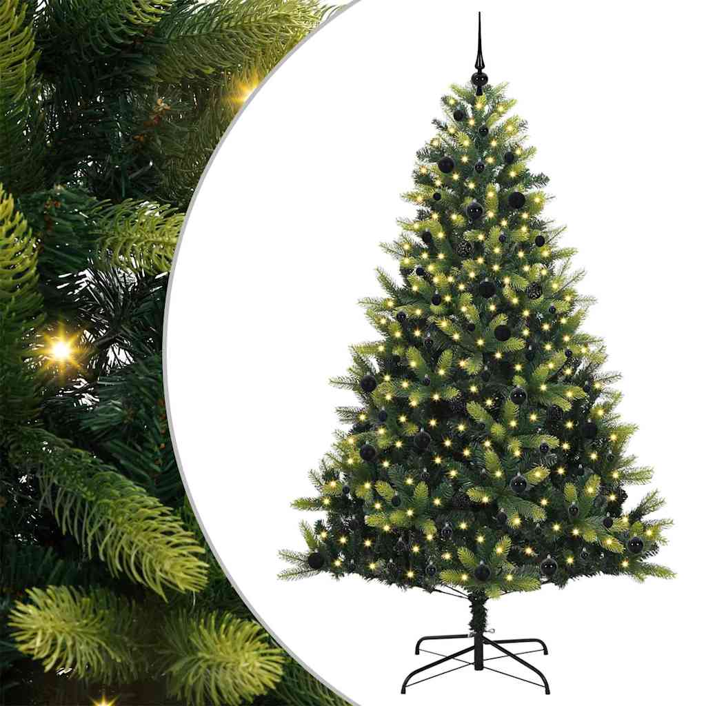 Umjetno savitljivo božićno drvce s 300 LED dioda Zelena 240 cm