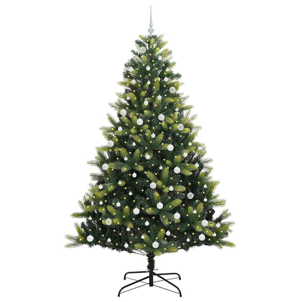 Umjetno savitljivo božićno drvce s 300 LED dioda Zelena 240 cm