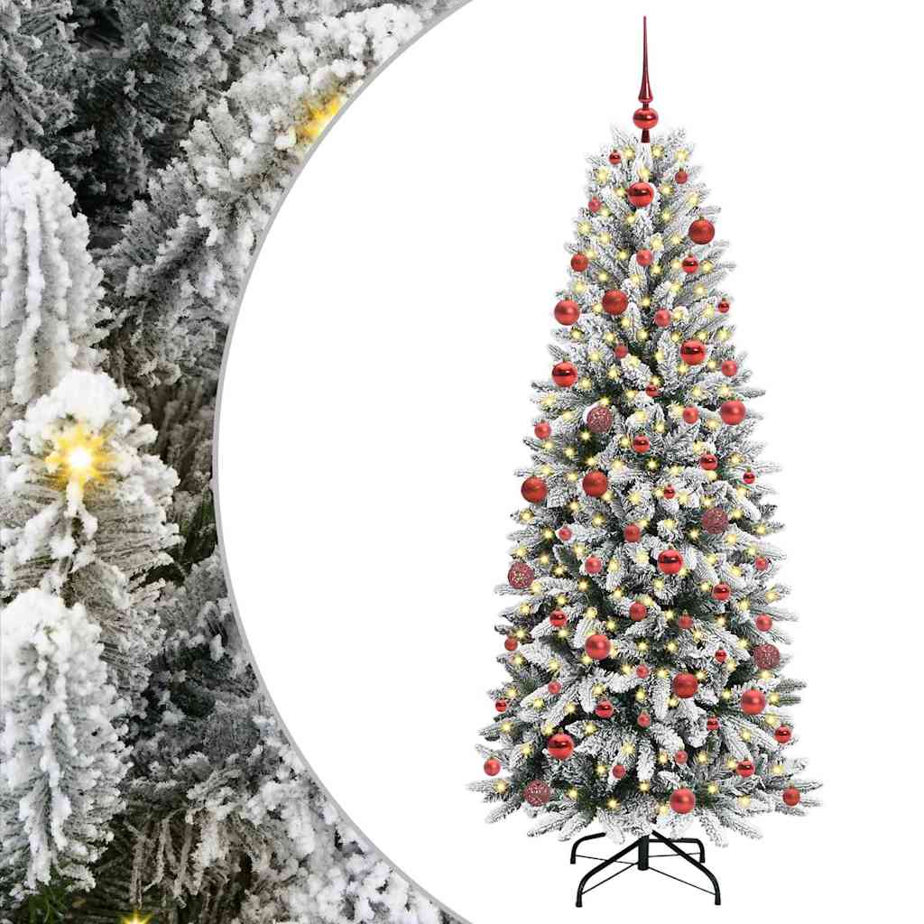 Umjetno božićno drvce Bijelo 180 cm PVC i Plastika i Čelik i PE