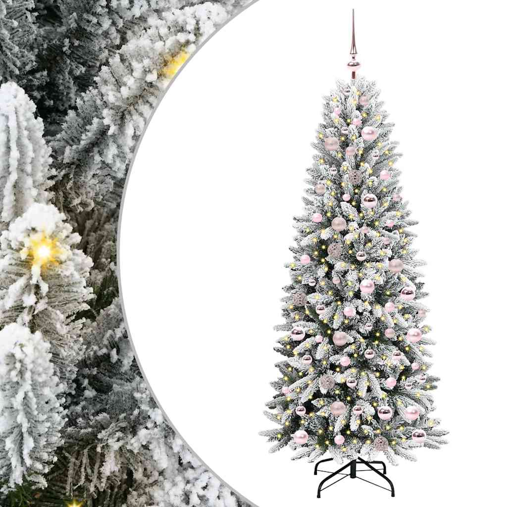 Umjetno božićno drvce Bijela 180 cm PVC, plastika, čelik i PE