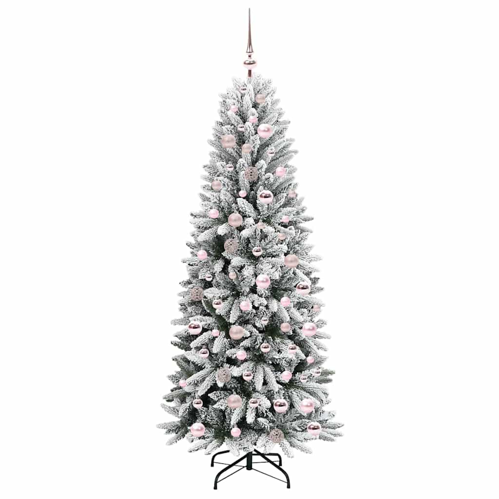 Umjetno božićno drvce Bijela 180 cm PVC, plastika, čelik i PE