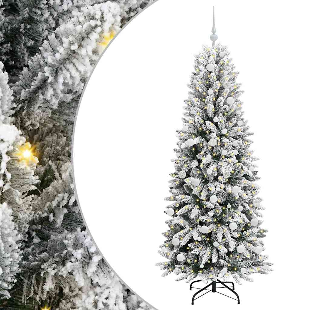 Umjetno božićno drvce Bijela 180 cm PVC, plastika, čelik i PE