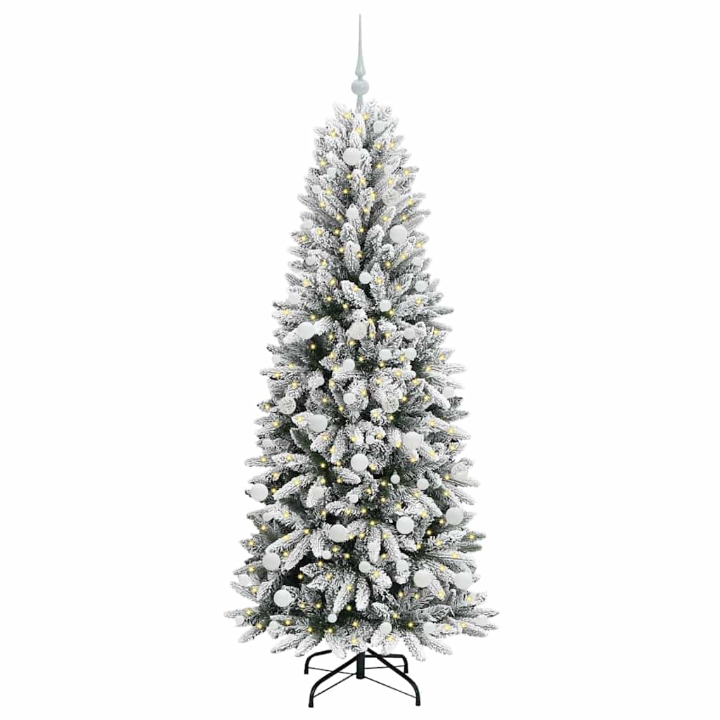 Umjetno božićno drvce Bijela 180 cm PVC, plastika, čelik i PE