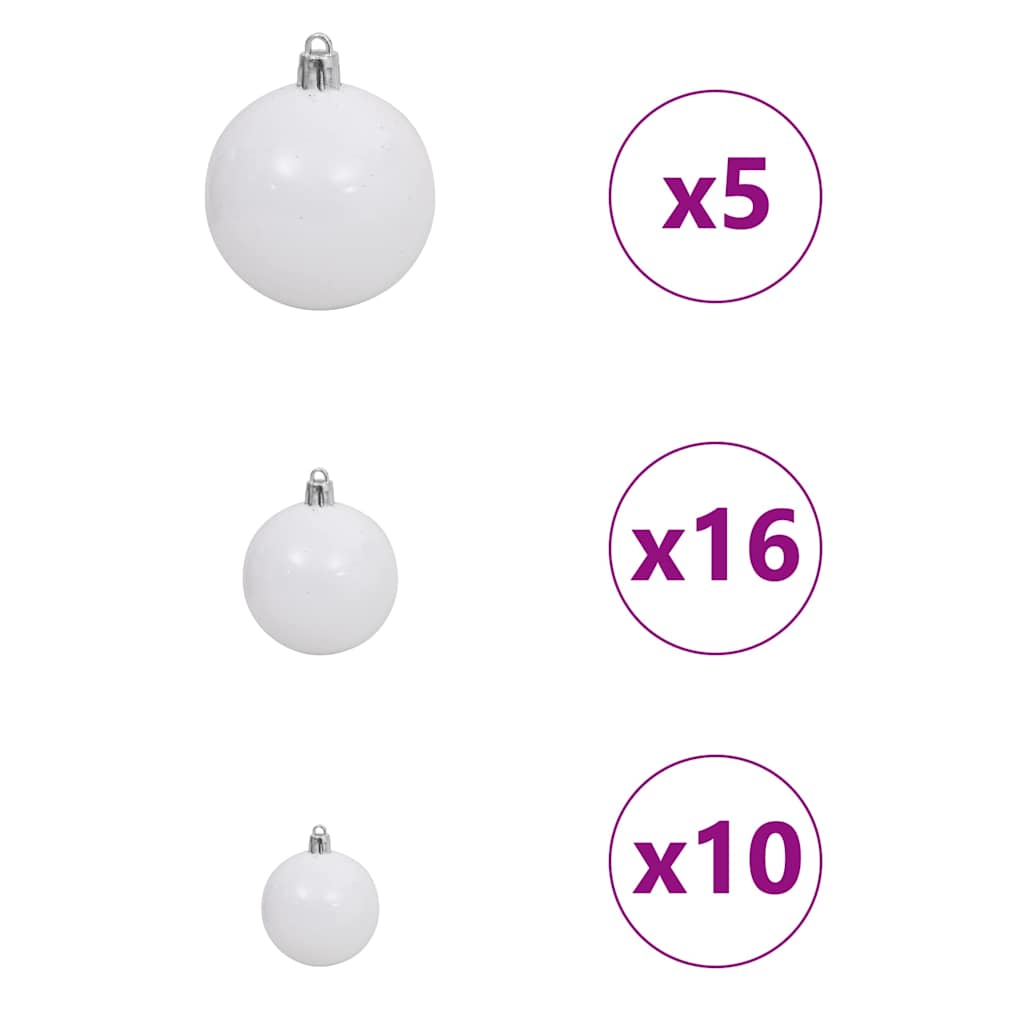 Umjetno božićno drvce Bijelo 210 cm PVC i Plastika i Čelik i PE