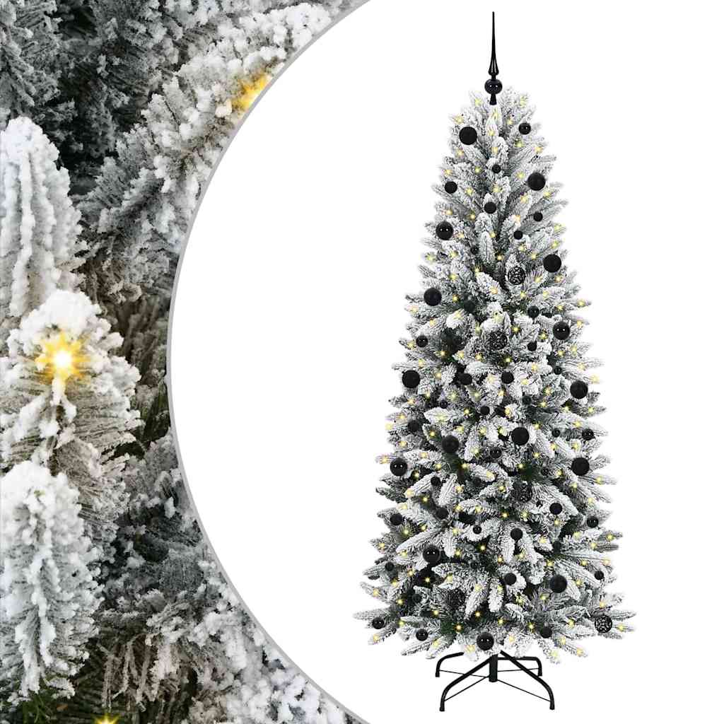Umjetno božićno drvce Bijelo 210 cm PVC i Plastika i Čelik i PE
