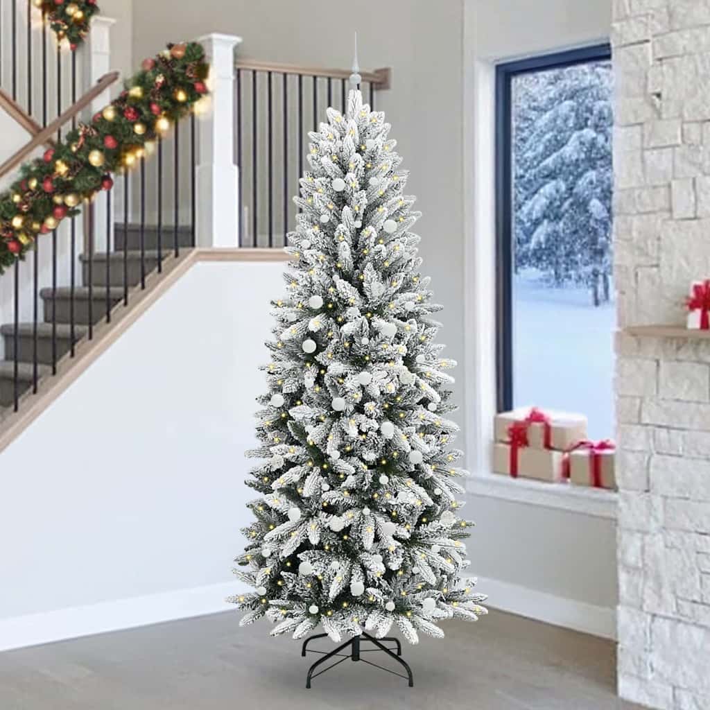 Umjetno božićno drvce Bijela 240 cm PVC, plastika, čelik i PE