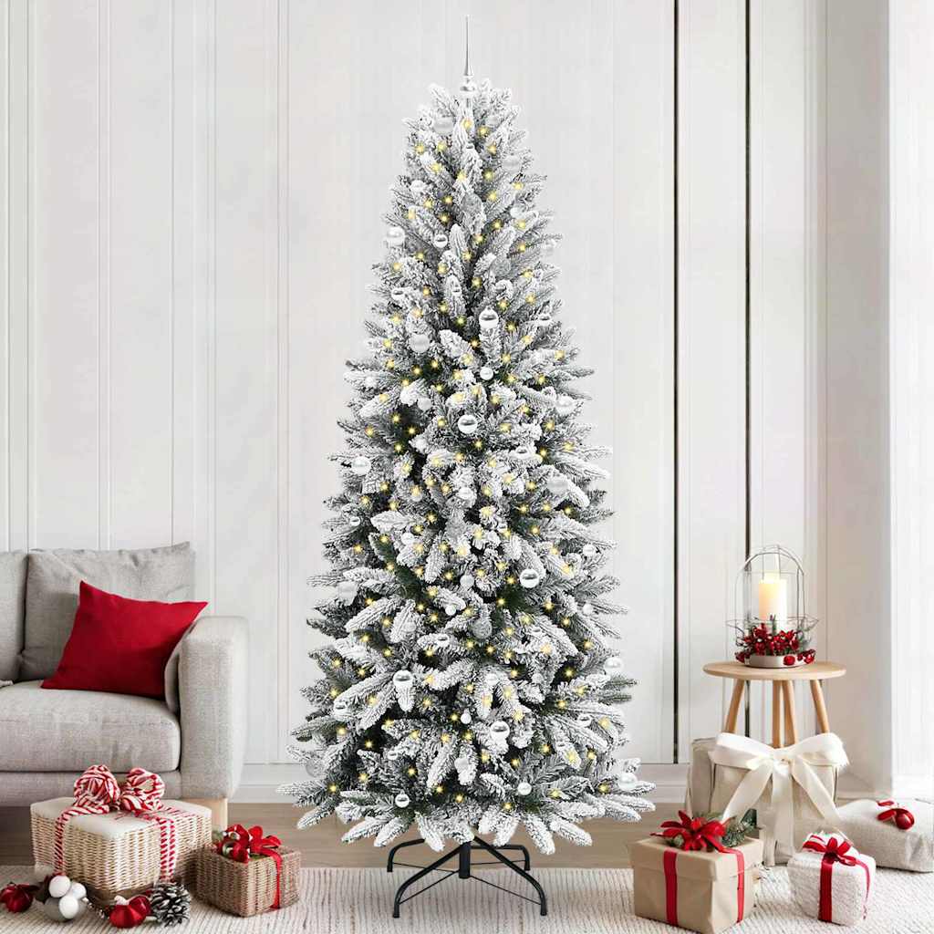 Umjetno božićno drvce Bijela 240 cm PVC, plastika, čelik i PE