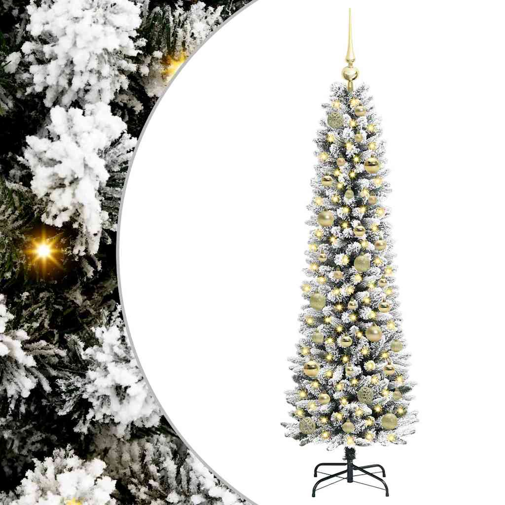Umjetno božićno drvce Bijela 150 cm PVC i Metal i Plastika