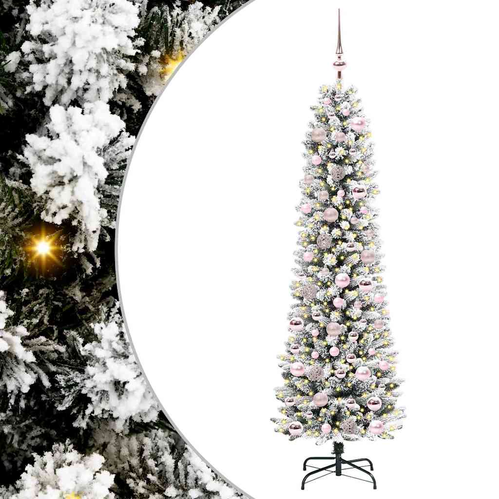 Umjetno božićno drvce Bijela 180 cm PVC i Metal i Plastika