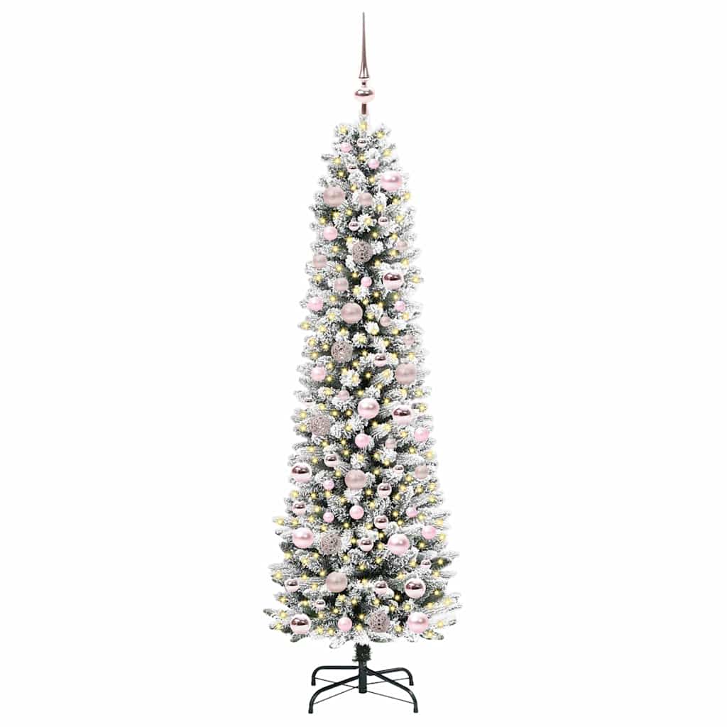 Umjetno božićno drvce Bijela 180 cm PVC i Metal i Plastika