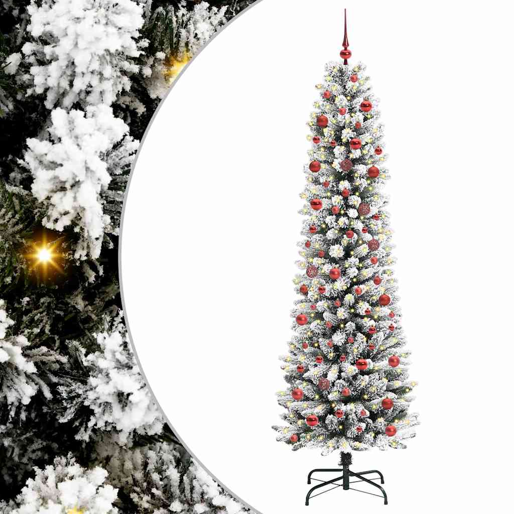 Umjetno božićno drvce Bijelo 210 cm PVC i Metal i Plastika