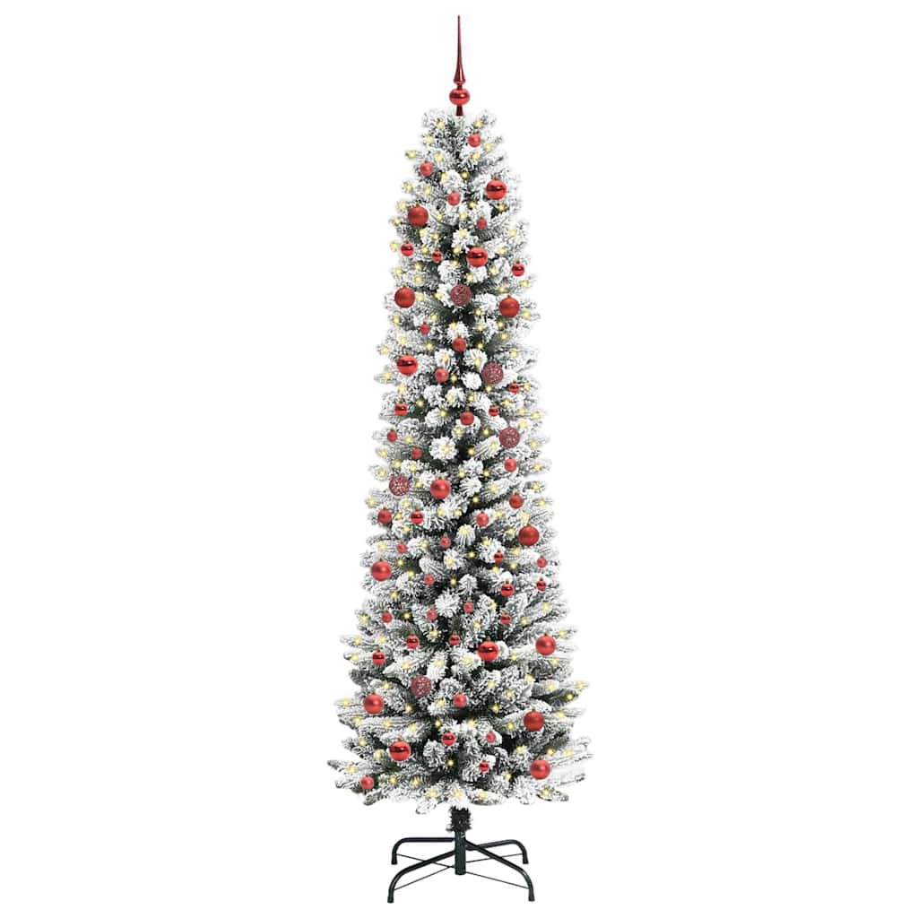 Umjetno božićno drvce Bijelo 210 cm PVC i Metal i Plastika