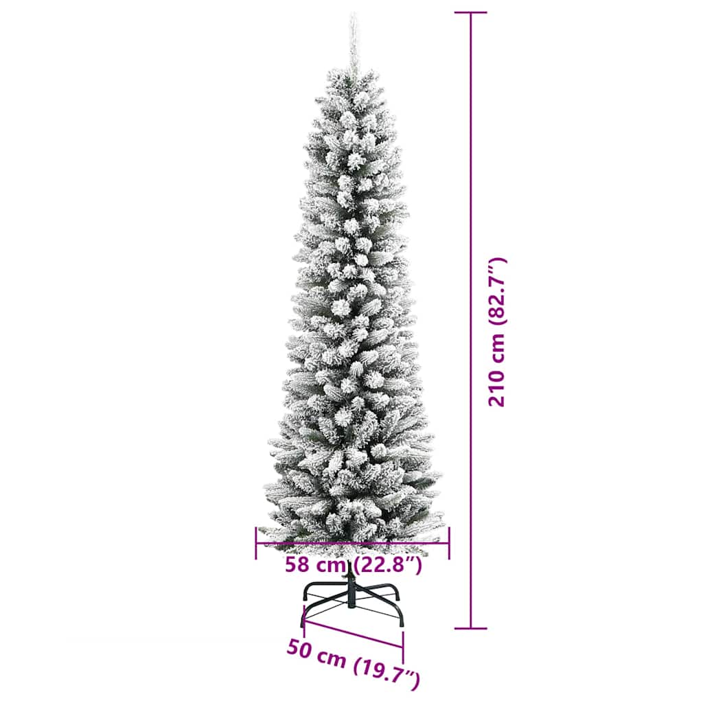 Umjetno božićno drvce Bijelo 210 cm PVC i Metal i Plastika