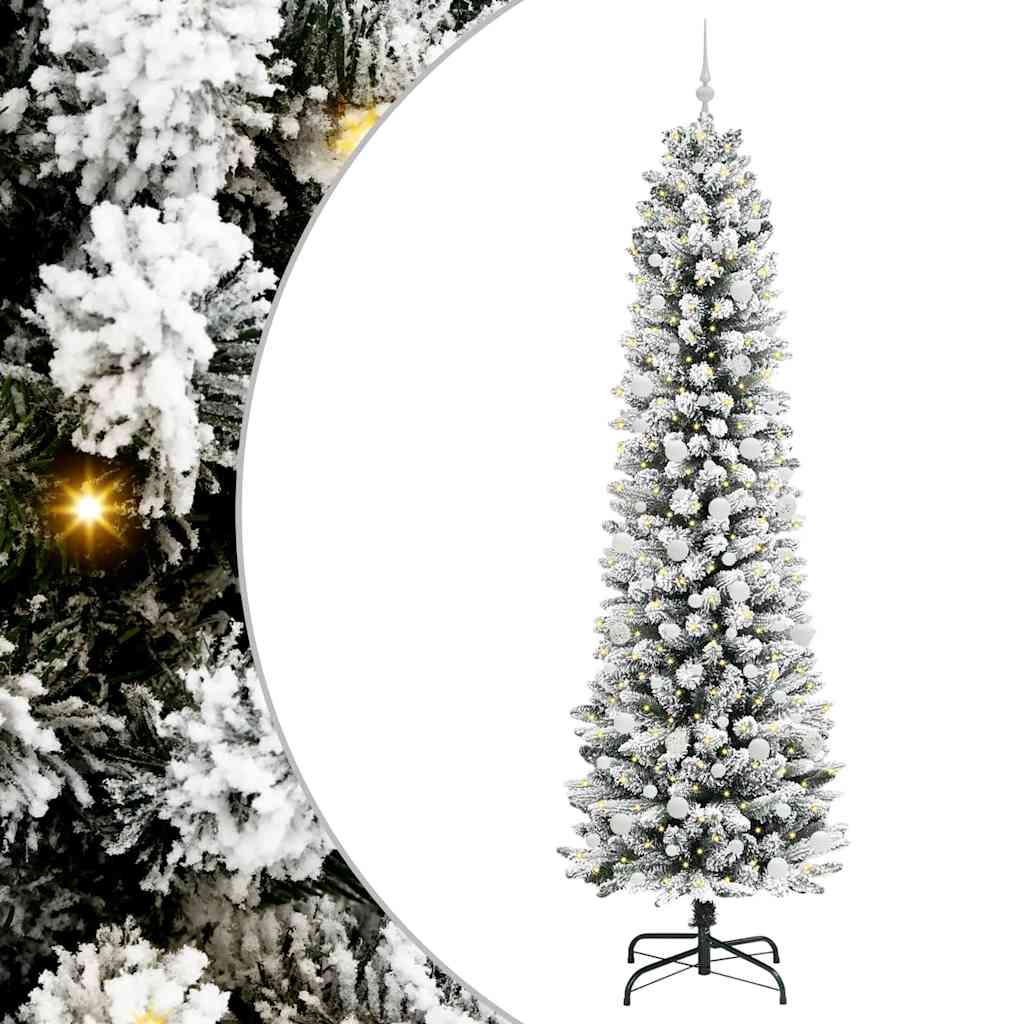 Umjetno božićno drvce Bijela 240 cm PVC i Metal i Plastika