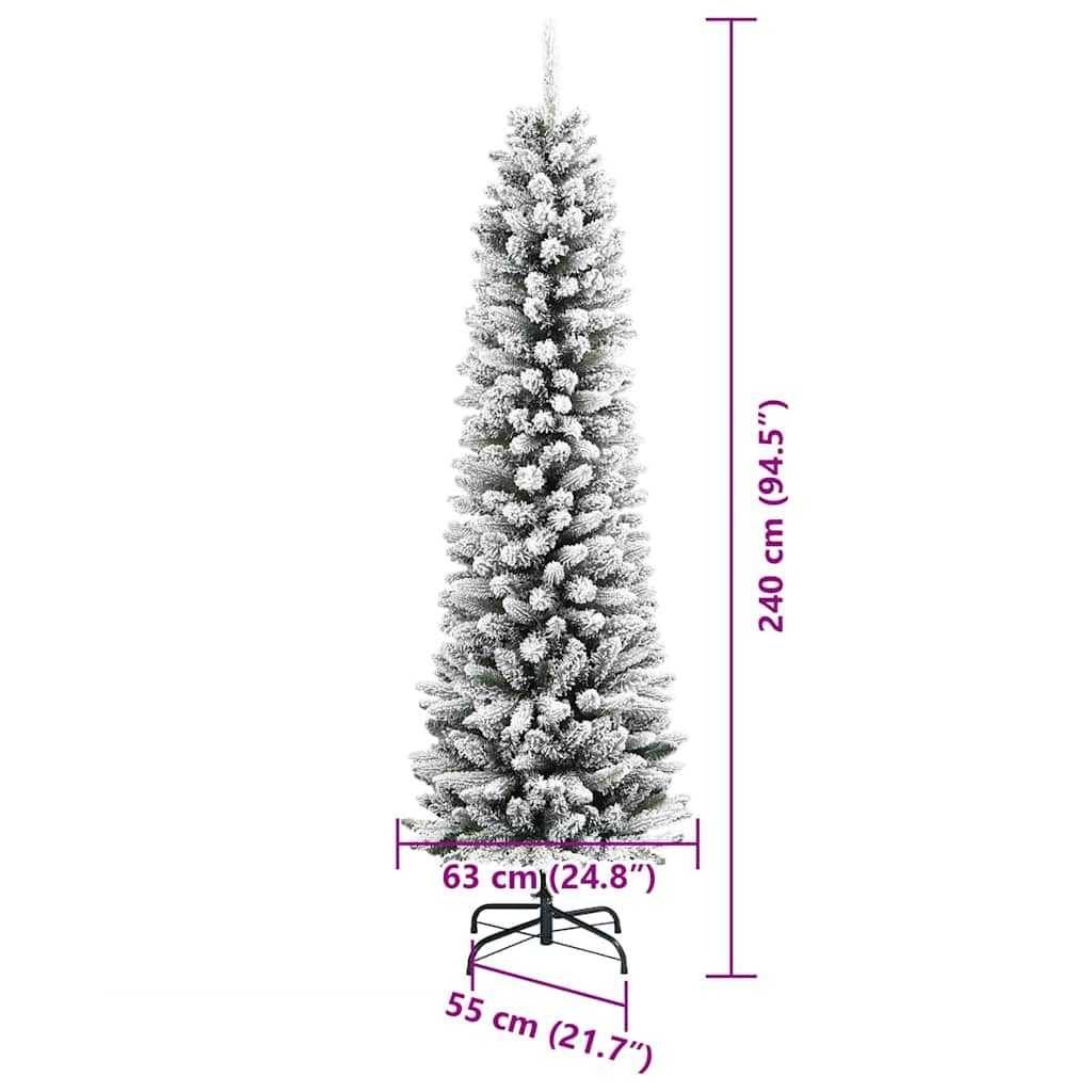 Umjetno božićno drvce Bijela 240 cm PVC i Metal i Plastika