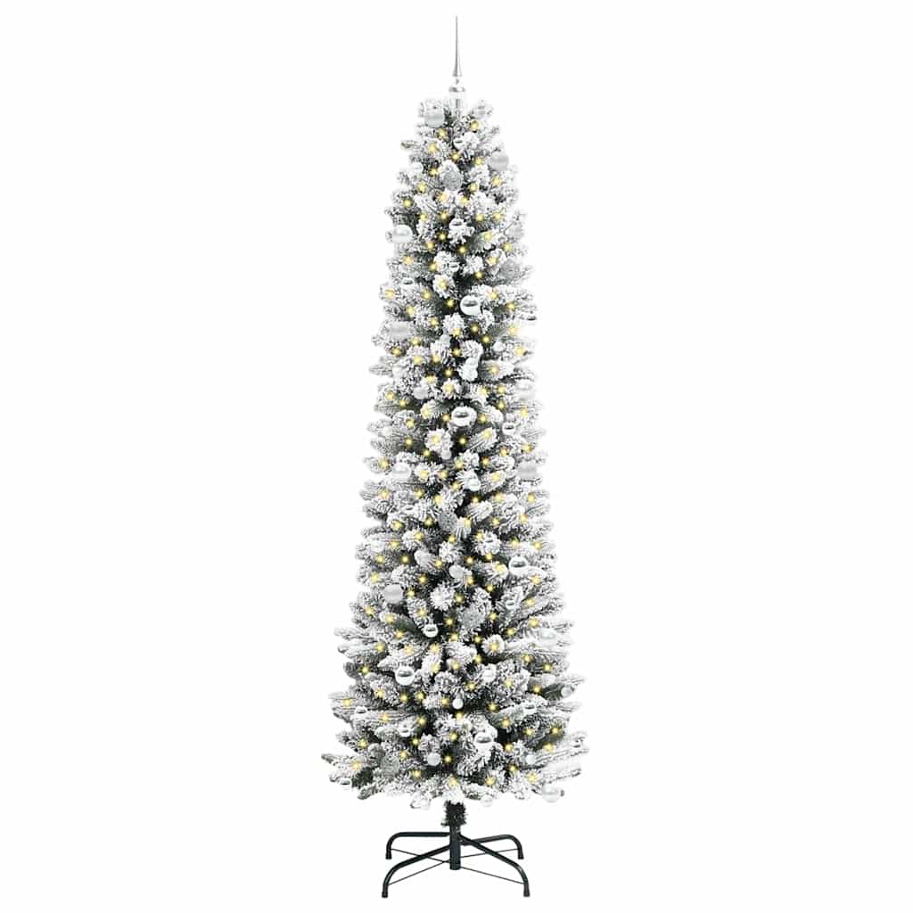 Umjetno božićno drvce Bijela 240 cm PVC i Metal i Plastika