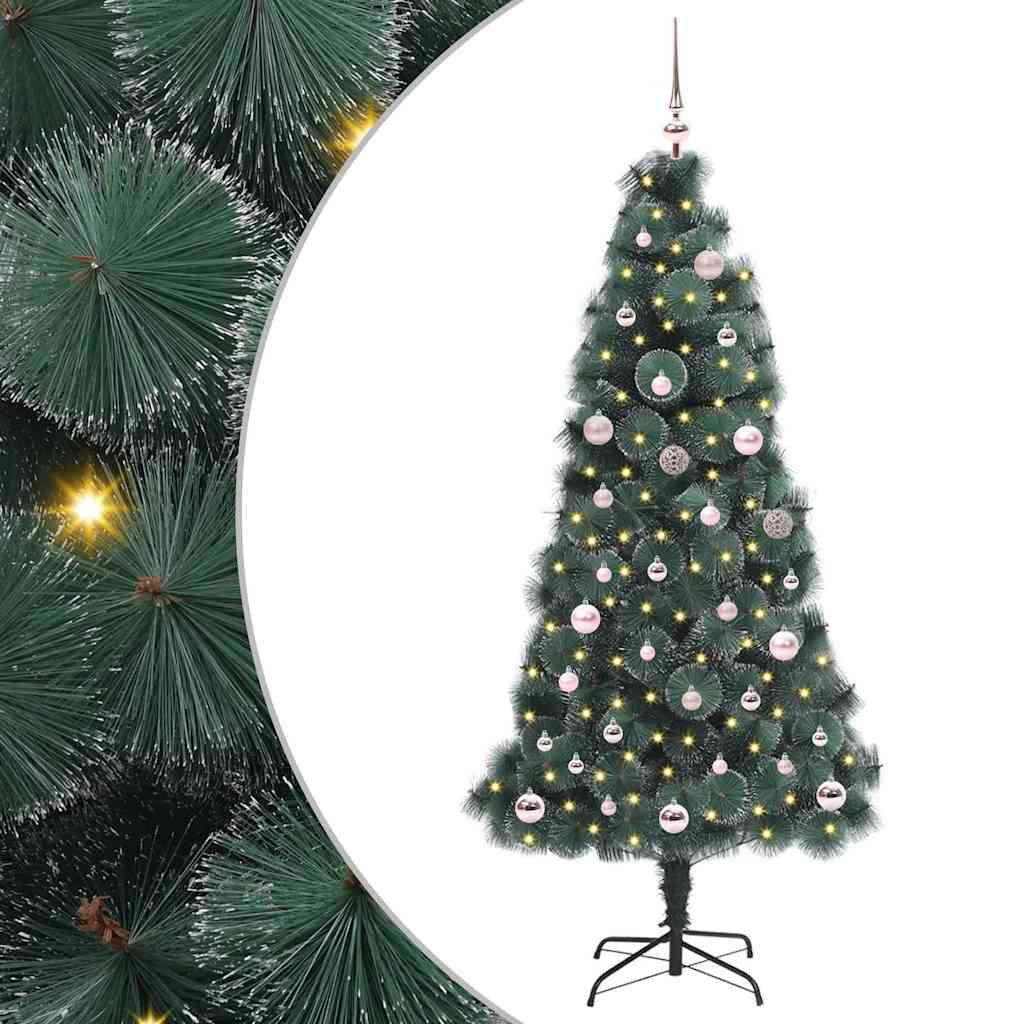 Umjetno predsvijetlo božićno drvce s setom kuglica 150 cm PET