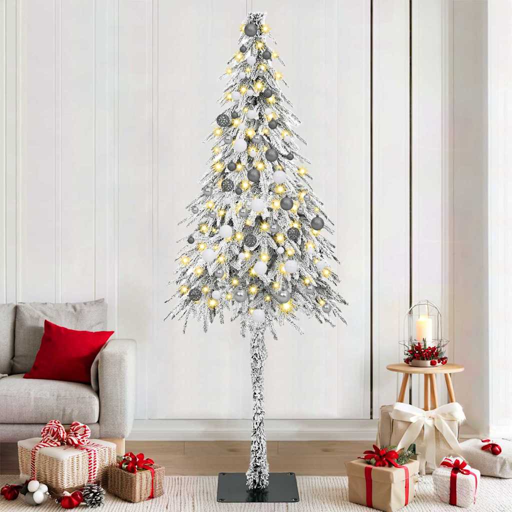 Božićno drvce s 300 LED svjetlima Bijelo 210 cm PE i čelik