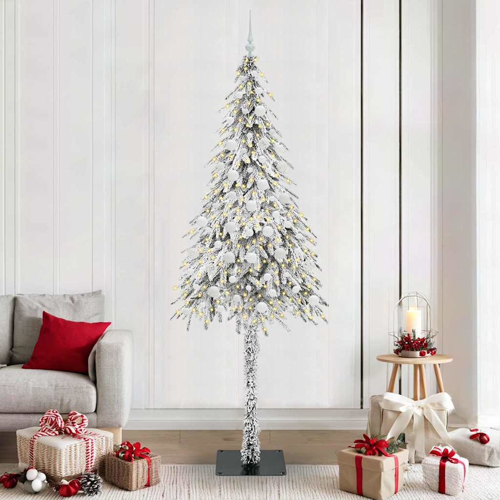 Božićno drvce s 300 LED svjetlima Bijelo 210 cm PE i čelik