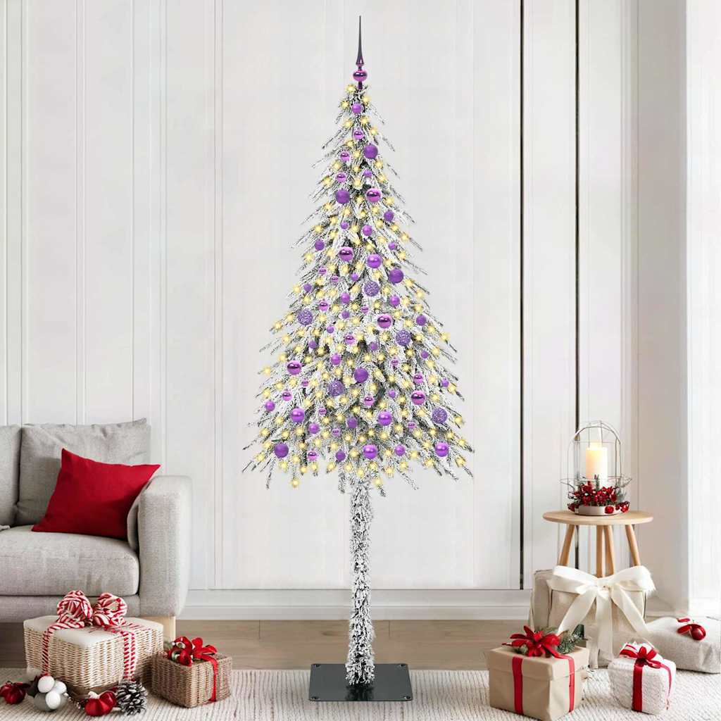 Božićno drvce s 300 LED svjetlima Bijelo 210 cm PE i čelik
