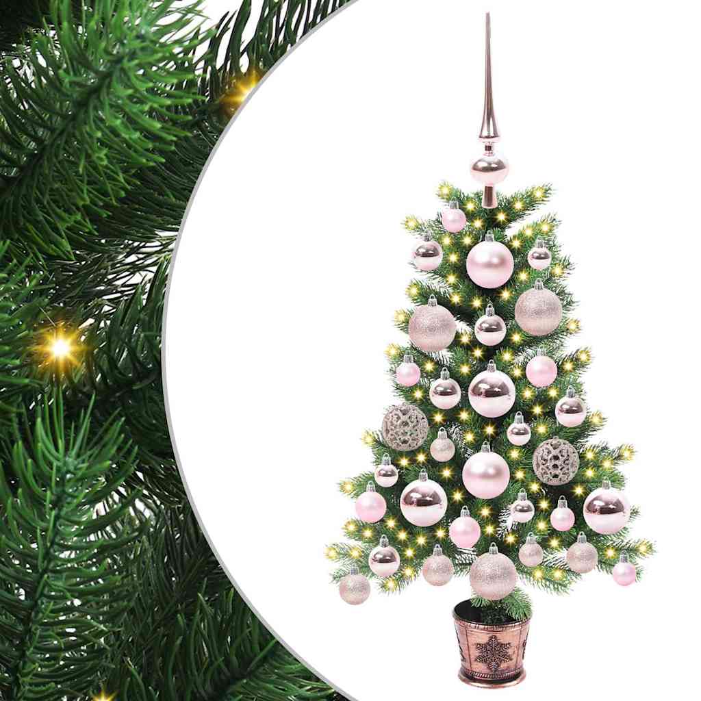 Božićno drvce s 150 LED svjetlima s stalakom Zelena 65 cm PE