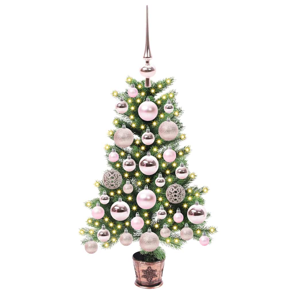 Božićno drvce s 150 LED svjetlima s stalakom Zelena 65 cm PE