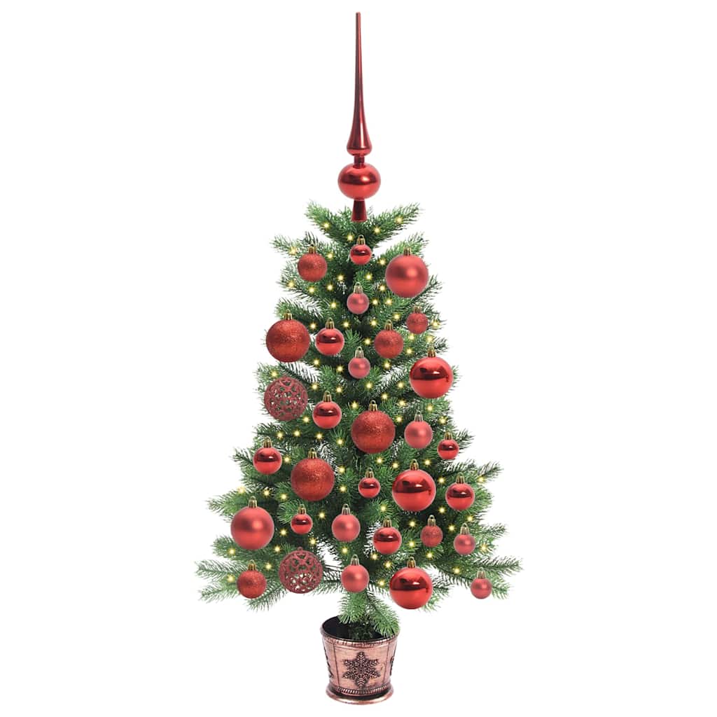 Božićno drvce s 150 LED svjetlima s stalakom Zelena 90 cm PE
