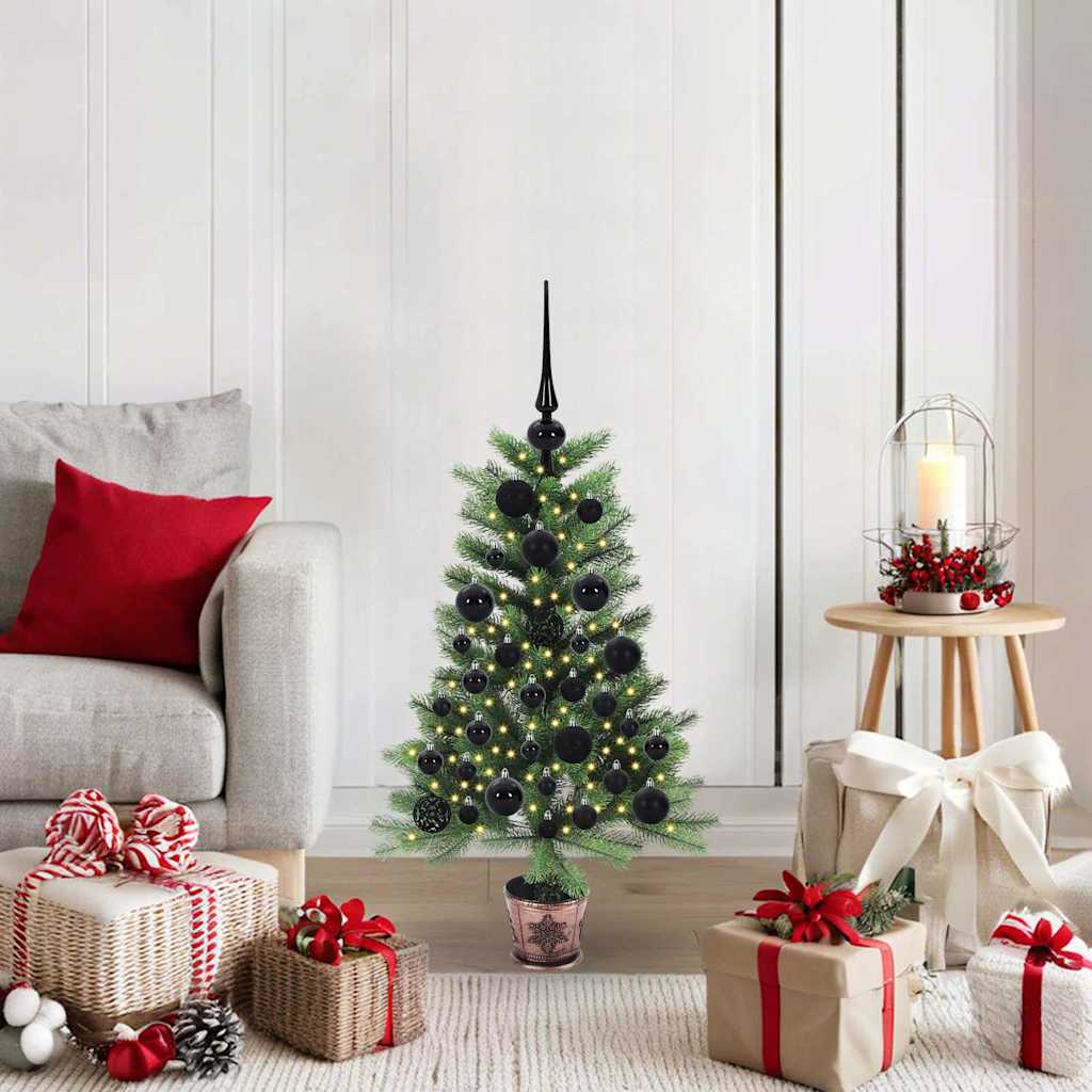 Božićno drvce s 150 LED svjetlima s stalakom Zelena 90 cm PE