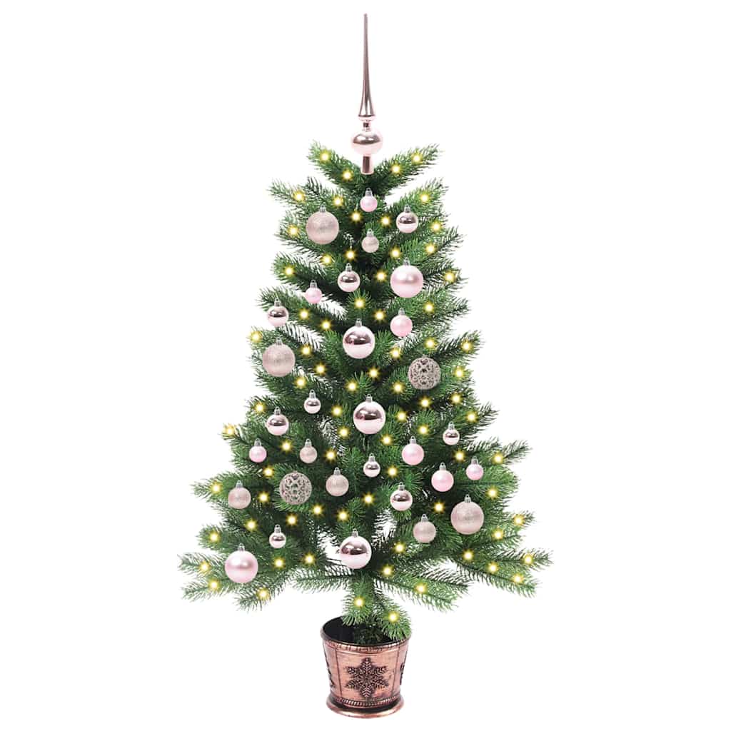 Božićno drvce s 150 LED svjetlima s stalakom Zelena 90 cm PE