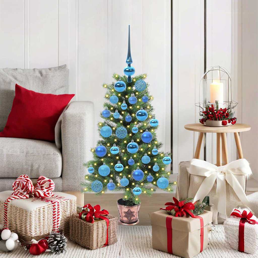 Božićno drvce s 150 LED svjetlima s stalakom Zelena 90 cm PE