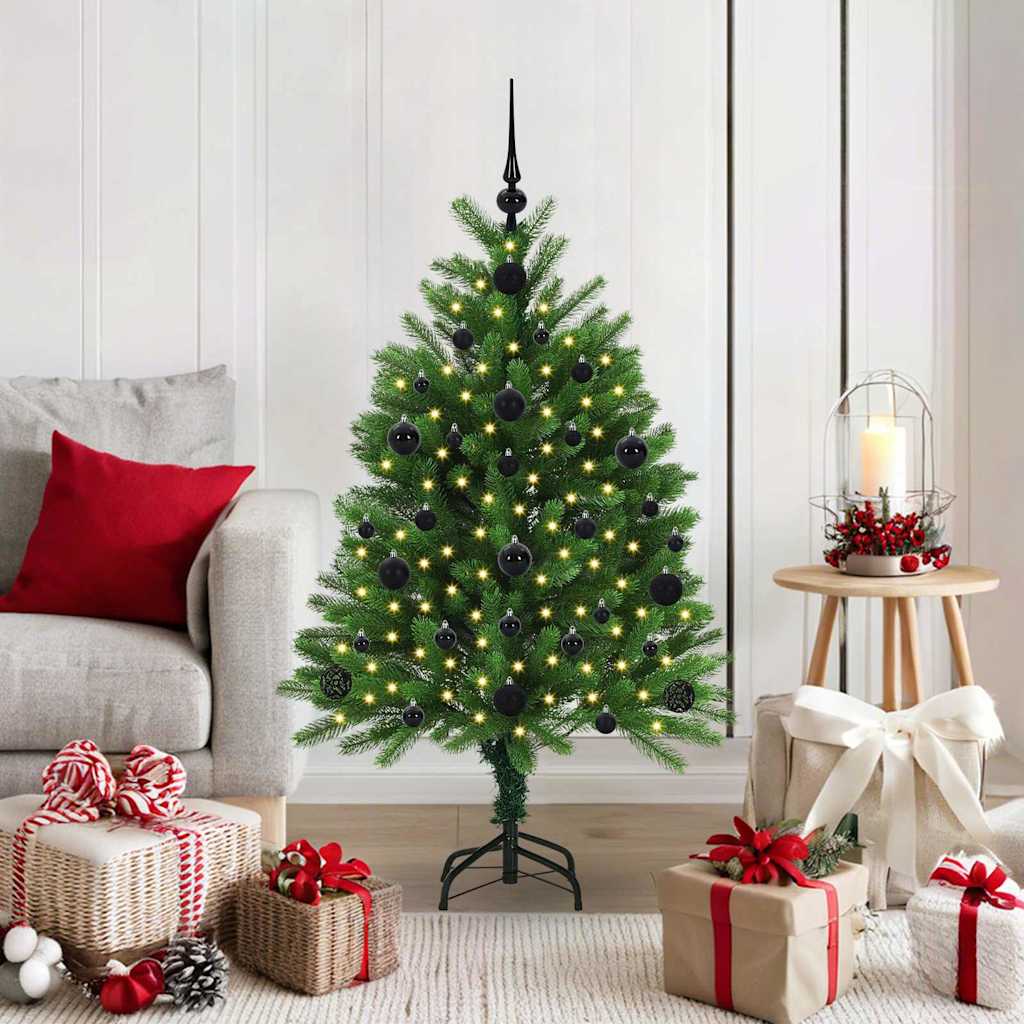 Božićno drvce s 150 LED svjetlima s stalakom Zelena 120 cm PE
