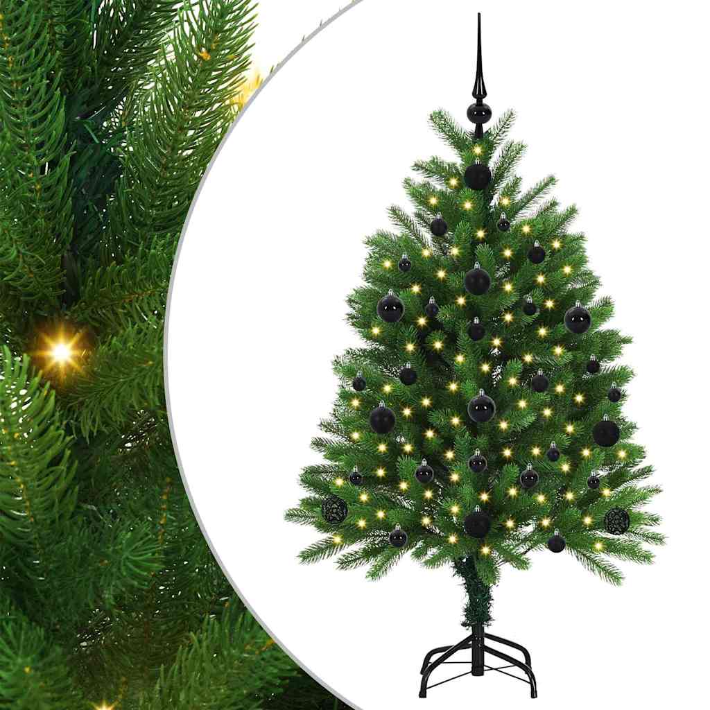 Božićno drvce s 150 LED svjetlima s stalakom Zelena 120 cm PE