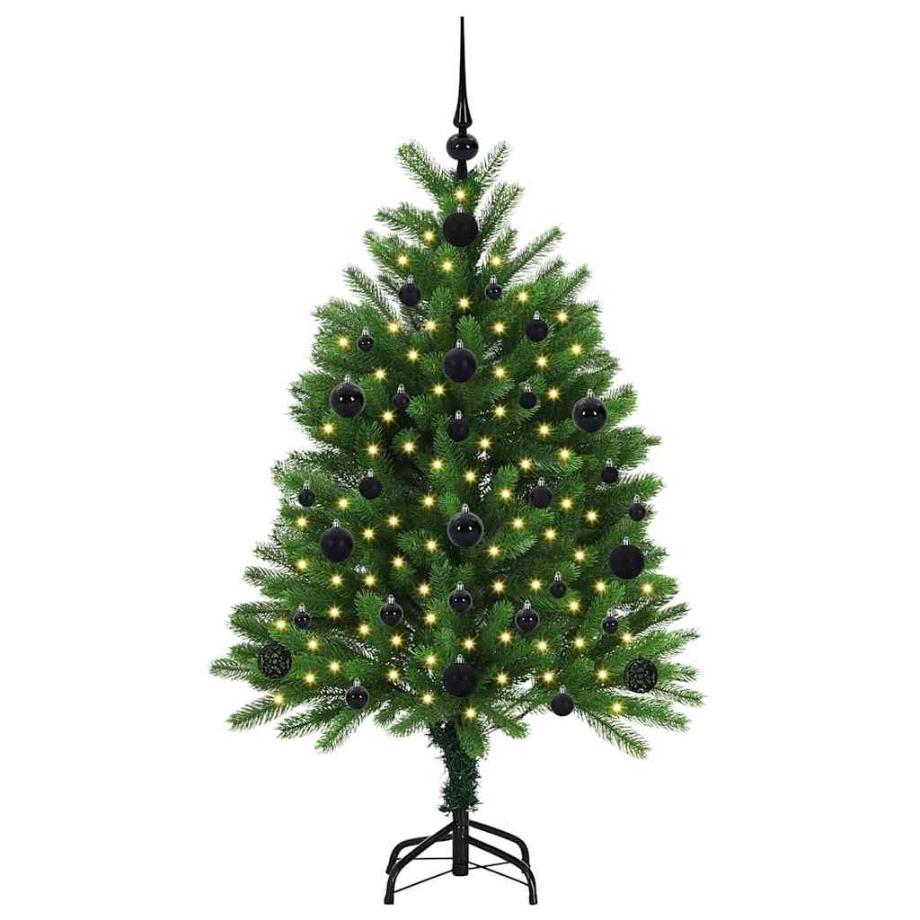 Božićno drvce s 150 LED svjetlima s stalakom Zelena 120 cm PE