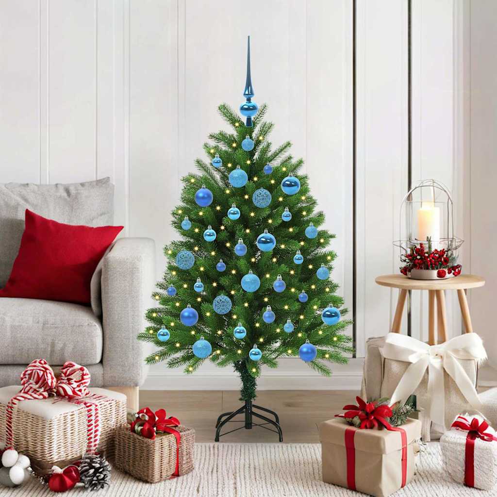 Božićno drvce s 150 LED svjetlima s stalakom Zelena 120 cm PE