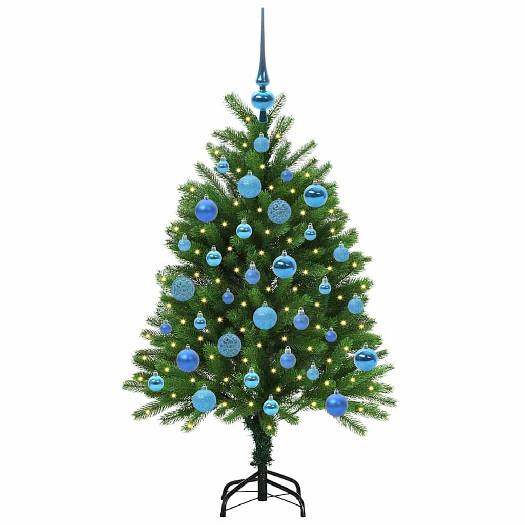 Božićno drvce s 150 LED svjetlima s stalakom Zelena 120 cm PE