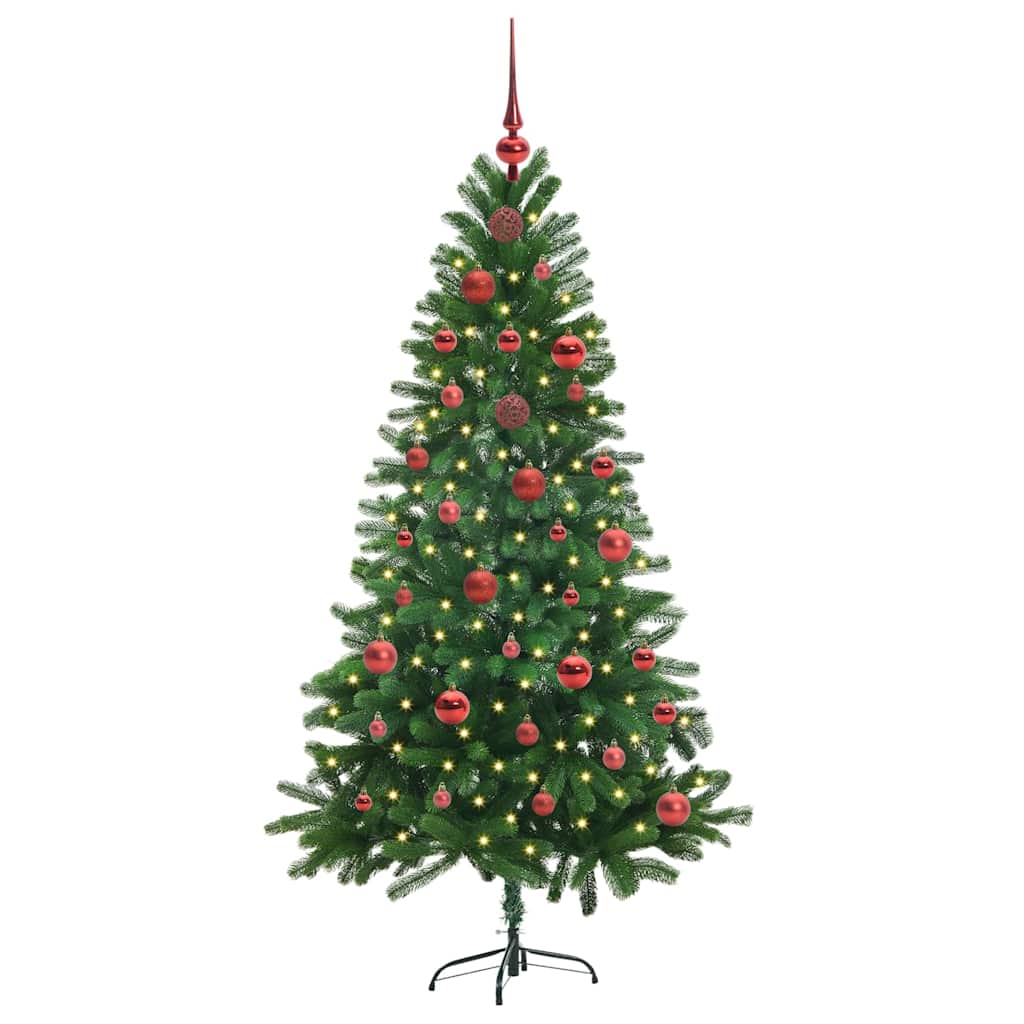 Božićno drvce s 150 LED svjetlima s stalakom Zelena 150 cm PE
