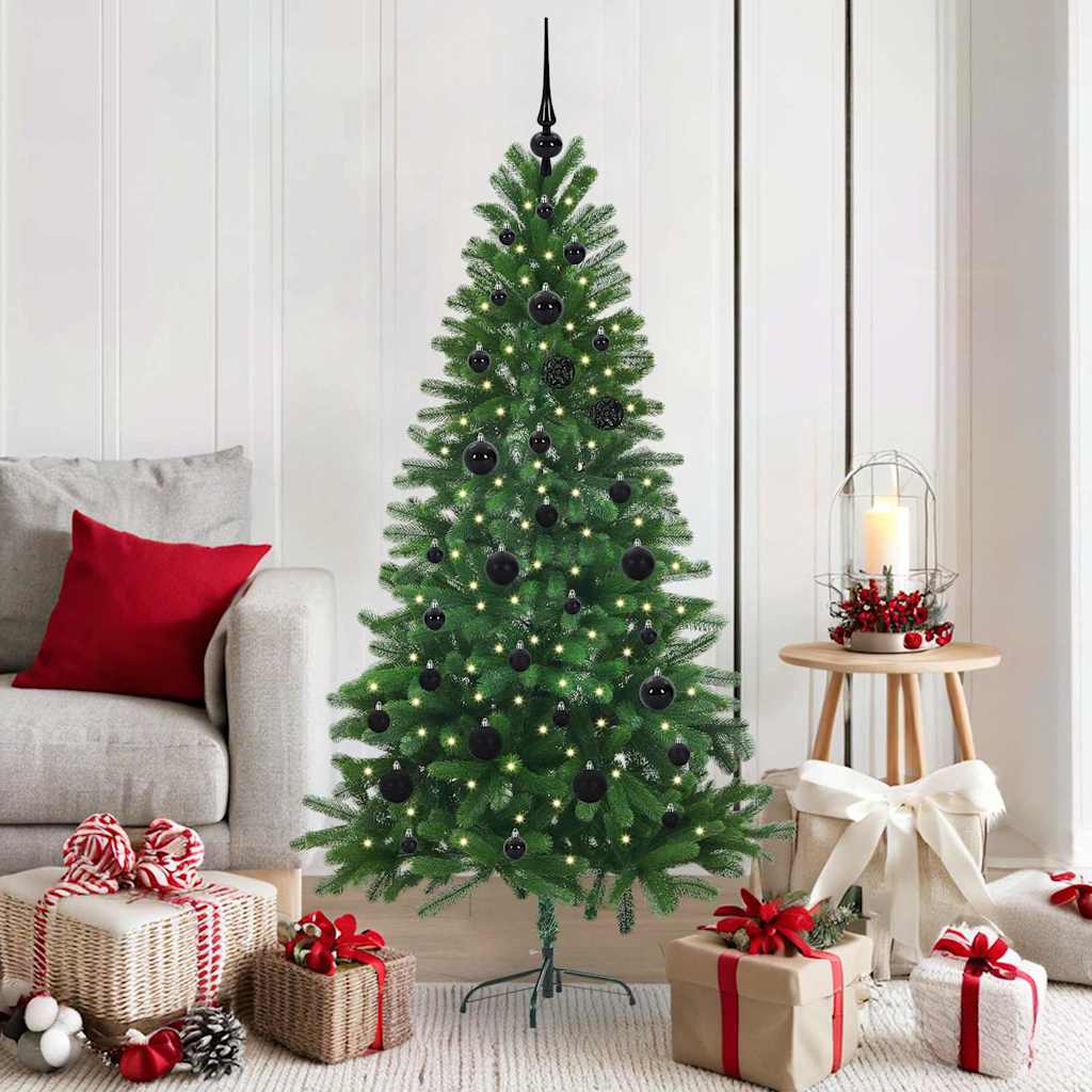 Božićno drvce s 150 LED svjetlima s stalakom Zelena 150 cm PE
